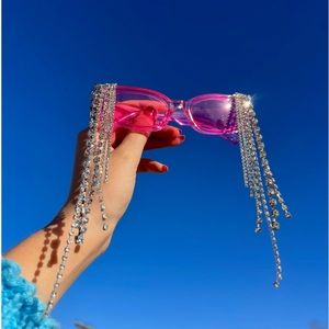 Rhinestone Sun Glasses in black